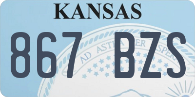 KS license plate 867BZS