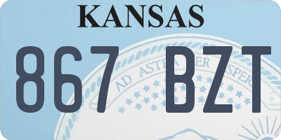 KS license plate 867BZT