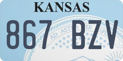 KS license plate 867BZV