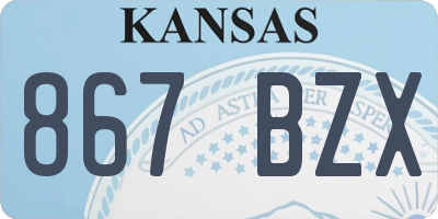 KS license plate 867BZX
