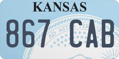 KS license plate 867CAB