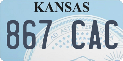 KS license plate 867CAC