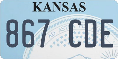 KS license plate 867CDE