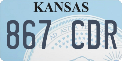 KS license plate 867CDR