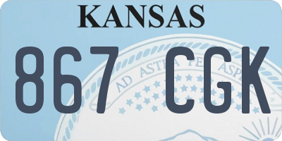 KS license plate 867CGK