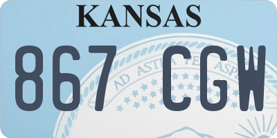 KS license plate 867CGW