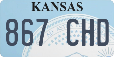 KS license plate 867CHD