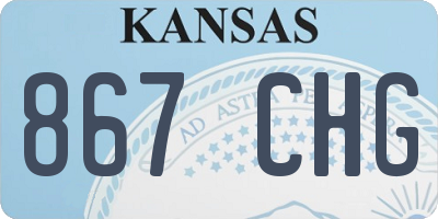 KS license plate 867CHG