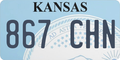 KS license plate 867CHN