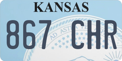 KS license plate 867CHR