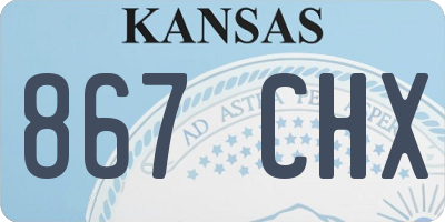 KS license plate 867CHX