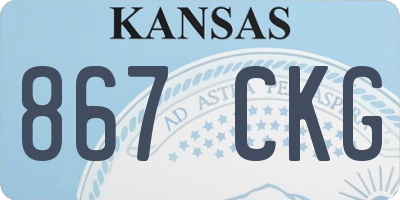 KS license plate 867CKG