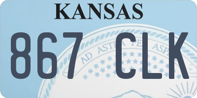 KS license plate 867CLK