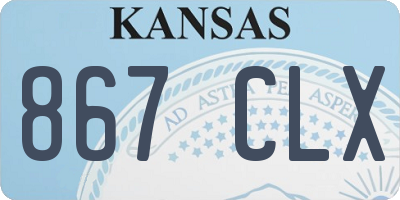 KS license plate 867CLX