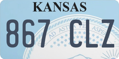 KS license plate 867CLZ