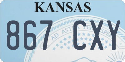 KS license plate 867CXY