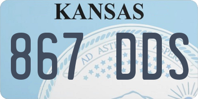 KS license plate 867DDS
