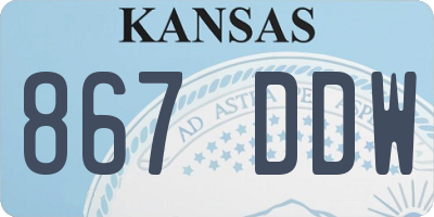 KS license plate 867DDW