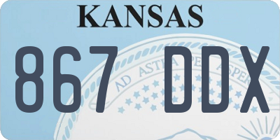 KS license plate 867DDX