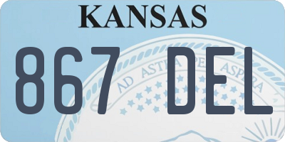 KS license plate 867DEL
