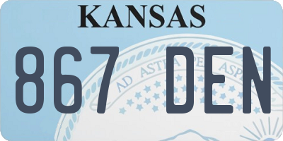 KS license plate 867DEN