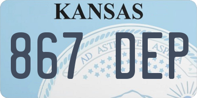 KS license plate 867DEP