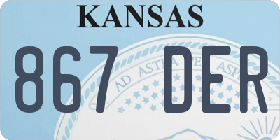 KS license plate 867DER