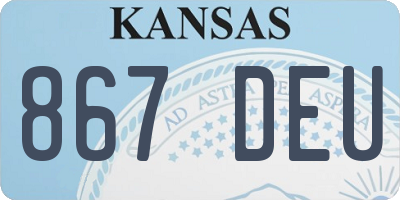 KS license plate 867DEU