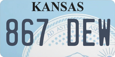 KS license plate 867DEW