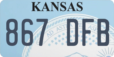 KS license plate 867DFB