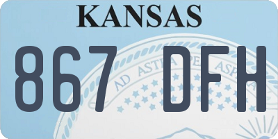 KS license plate 867DFH