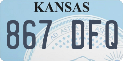 KS license plate 867DFQ