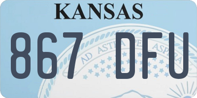 KS license plate 867DFU