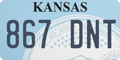 KS license plate 867DNT