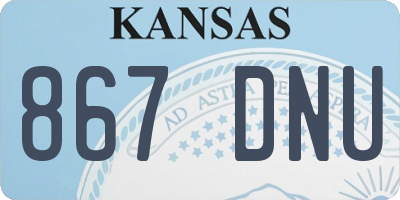 KS license plate 867DNU