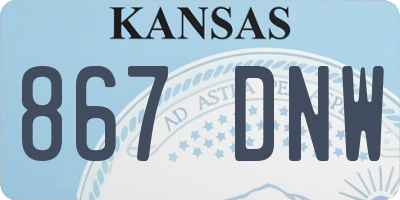 KS license plate 867DNW
