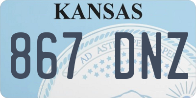 KS license plate 867DNZ