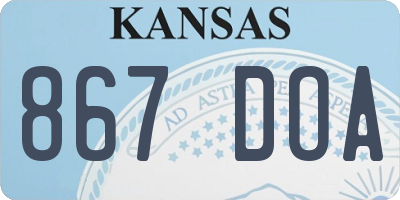 KS license plate 867DOA