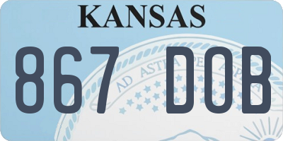 KS license plate 867DOB