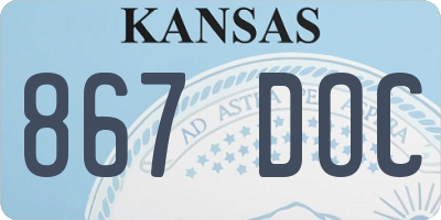 KS license plate 867DOC