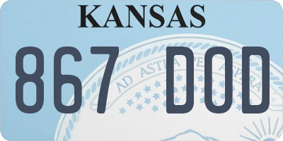 KS license plate 867DOD