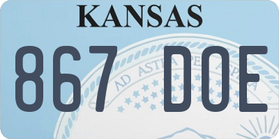 KS license plate 867DOE