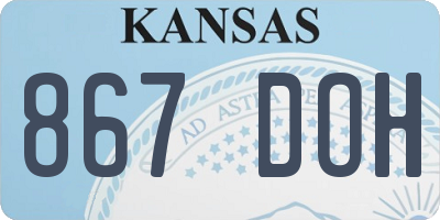 KS license plate 867DOH