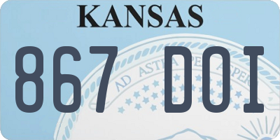 KS license plate 867DOI