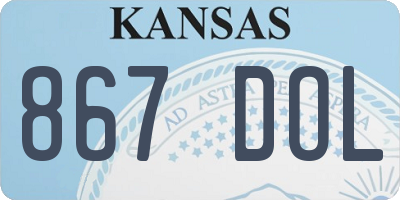 KS license plate 867DOL