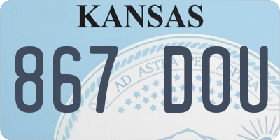 KS license plate 867DOU