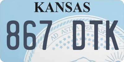 KS license plate 867DTK