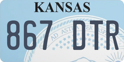 KS license plate 867DTR