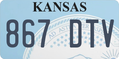 KS license plate 867DTV