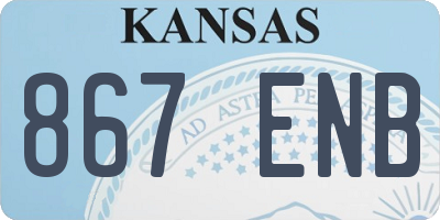 KS license plate 867ENB